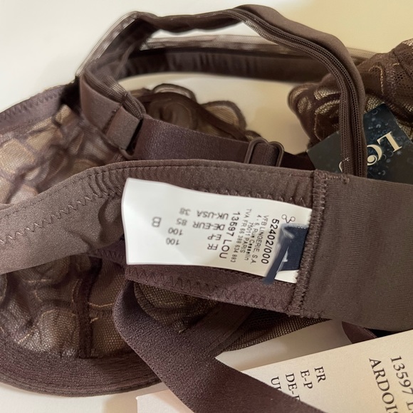 🆕 Lou Paris Smoke Grey Lace Bra - Women’s Size 38B / B38 - Picture 10 of 11
